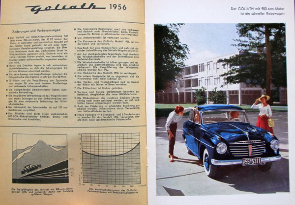 Goliath Modelprogram 1956 Carbrochure (10084)